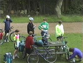 Preparing to leave Sheringham youth hostel
